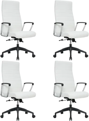 Vista 12 de LeisureMod Hilton Leather Executive Office Chair, Adjustable Height Negro