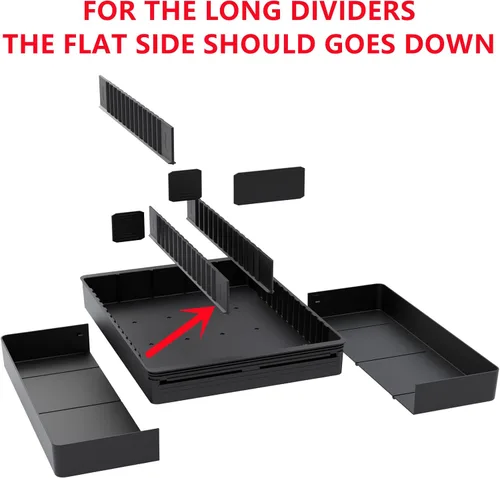 Vista 3 de Fu Store Organizador de cajones de cubiertos, bandeja expandible para utensilios de cocina, soportes para cubiertos mejorados, almacenamiento