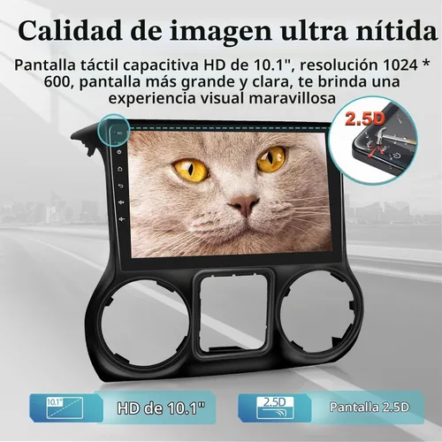 Vista 5 de para Jeep Wrangler 2011-2014 con Apple Carplay inalámbrico y Android Auto, 2+64G 10.1 pulgadas pantalla táctil Android radio de coche, DSP/múltiples