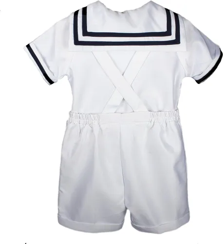 Vista 2 de Sailor Shorts Suit para Infant bebé Boy Azul marino trajes, S, M, L, XL 2T 3T 4T