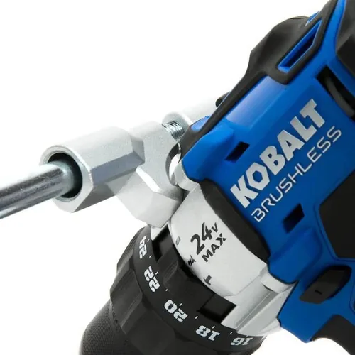 Vista 2 de Kobalt Taladro de martillo inalámbrico sin escobillas de velocidad variable de iones de litio (Li-ion) de 1/2 pulgada y 24 voltios máximo voltaje