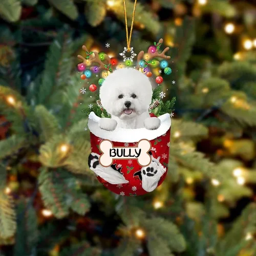 Vista 176 de IZI POD Affenpinscher Adorno de Navidad personalizado para perro, adorno de bolsillo de nieve para perro para árbol de Navidad, adorno acrílico