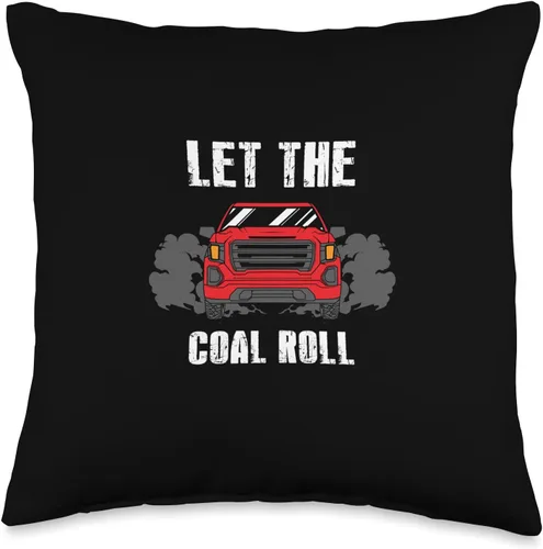 Vista 5 de Rolling Coal: Let the Coal Roll Diseño de rollo de carbón para conductores diésel, 18 x 18 pulgadas, multicolor