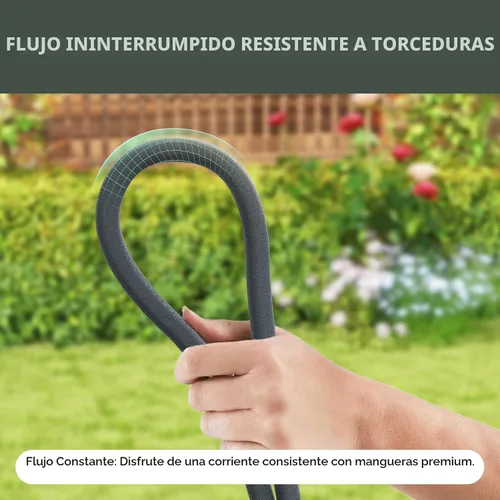 Vista 6 de Manguera de jardín de 25 pies, hecha de TPU (no PVC), manguera de agua ultra ligera y flexible, sin contracción, fácil de almacenar, material seguro