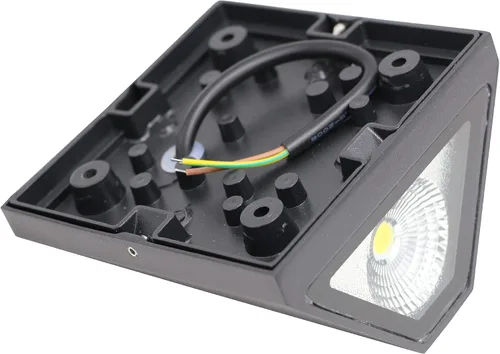 Vista 2 de 12W LED al aire libre exterior apliques puerta puerta luz impermeable accesorio lámpara negro cálido blanco