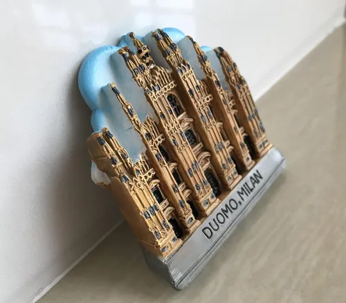 Vista 5 de 3D Duomo Milán catedral imán nevera,Fontana di Trevi viaje etiqueta engomada recuerdo,Catedral de Milán Italia Europea Hogar & Cocina Decoración