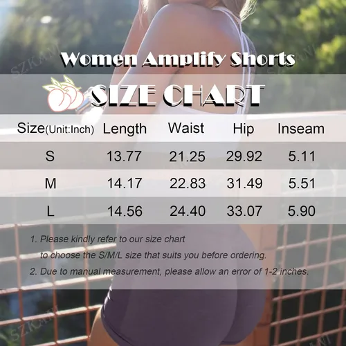 Vista 6 de SZKANI Pantalones cortos de entrenamiento con levantamiento de glúteos para mujer, sin costuras, para gimnasio, cintura alta, pantalones cortos