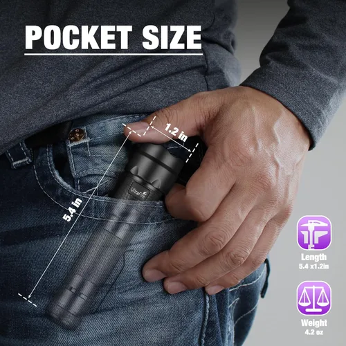 Vista 8 de ULTRAFIRE Linterna UV recargable de 365nm para resina que cura la luz UV