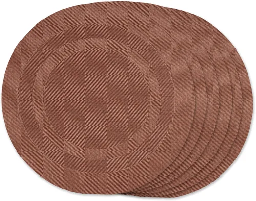 Vista 23 de DII PVC Tabletop Collection Woven Indoor / Outdoor - Juego de manteles individuales, 13x17.25, aguamarina, 6 piezas