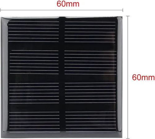 Vista 3 de uxcell - 5 unidades de 2 V 160 mA Poly Mini módulo de panel de células solares DIY para teléfono luz juguetes cargador 2.362 in x 2.362 in