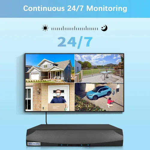 Vista 9 de Sistema de cámara de seguridad PIR POE (5 MP - Cámaras 1 TB 1)