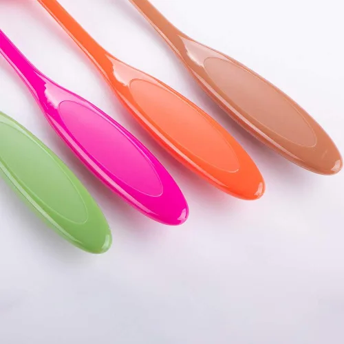 Vista 5 de Yoseng 10 pinceles de mezcla de tinta de colores para fabricación de tarjetas, manualidades de uso amplio surtido de papel Crafter mango de código