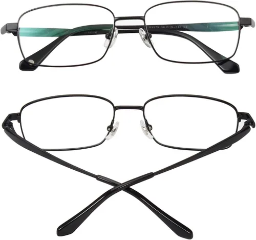 Vista 39 de Agstum Gafas ópticas de montura duradera de titanio con montura completa