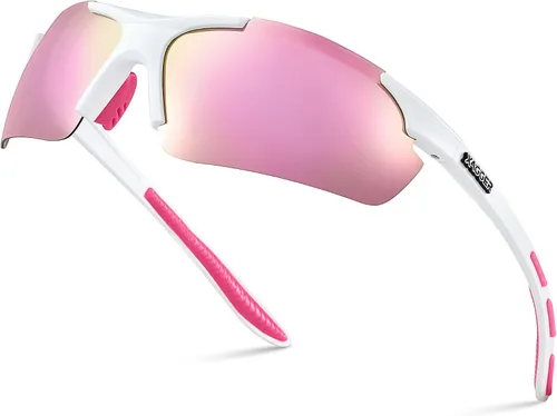 Vista 10 de Lentes de sol polarizados deportivos para hombres y mujeres, con diseño envolvente, UV400, para correr, béisbol, sóftbol, ciclismo, conducción