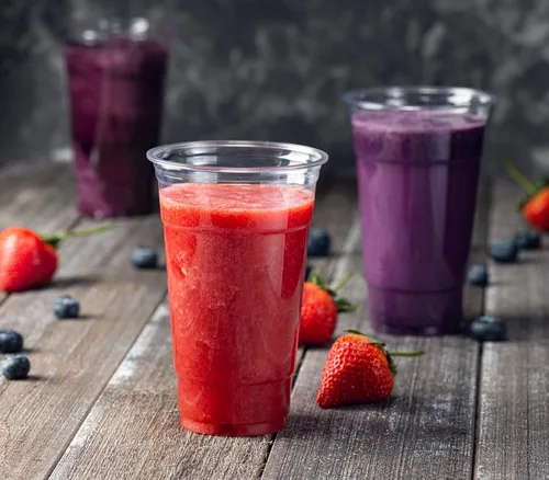 Vista 6 de Vasos de PET transparentes para café helado, batido, 24 onzas, paquete de 100