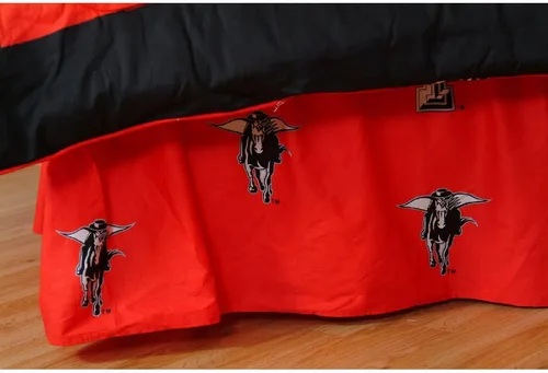 Vista 44 de College Covers Everything Comfy Nebraska Cornhuskers - Falda de cama con volantes, tamaño individual