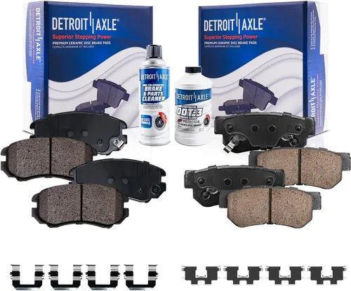 Vista 18 de Detroit Axle - Pastillas de Freno Traseras de Cerámica Izquierda Reemplazo de Pinza para Silverado Sierra Suburban 1500 Tahoe Yukon Escalade ESV EXT