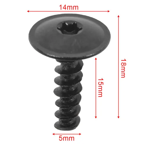 Vista 4 de 20 piezas de tornillo de retención de tornillo para carrocería de automóvil, tornillos de guardabarros para el arco de la rueda, forro