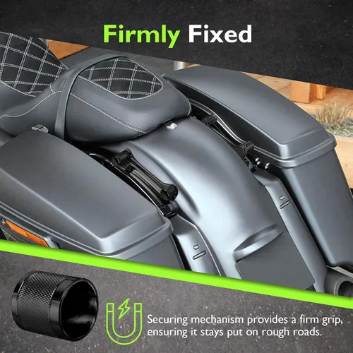 Vista 8 de Mofun Kit de Hardware de Acoplamiento de 4 Puntos con Cubiertas Magnéticas Moleteadas Compatible con Harley Touring Street Road Electra Glide Road