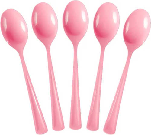 Vista 18 de Exquisite Cucharas de plástico negras, 50 piezas, cucharas negras, utensilios desechables, juego de cubiertos de plástico resistente