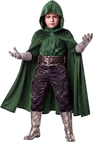 Vista 7 de Dr Green Costume Supervillain Green Cloak with Hood