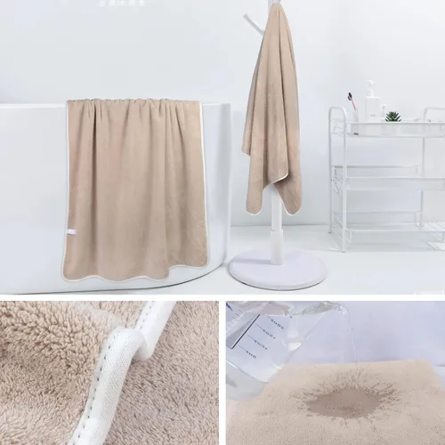 Vista 4 de KinHwa Toalla de baño de microfibra grande, toalla de baño absorbente, toallas de baño suaves, tamaño grande para mujeres y hombres, ideal para spa