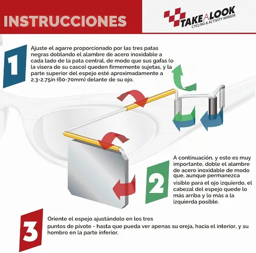 Vista 5 de Bike Peddler "Take A Look" espejo ocular de ciclismo