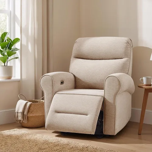 Vista 2 de MCombo Silla Reclinable Eléctrica Compacta que se Pega a la Pared para Espacios Pequeños, Puertos USB-A/C Duales, Sillón Reclinable de Brazos Curvos