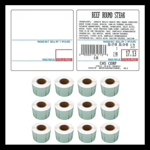 Vista 14 de Labels LST-8000 - Báscula de impresión térmica de 12 rollos, 12,000 etiquetas, compatible con CAS LP-1000 CL-5000 CL-5500 CL-7200, Easy Weigh