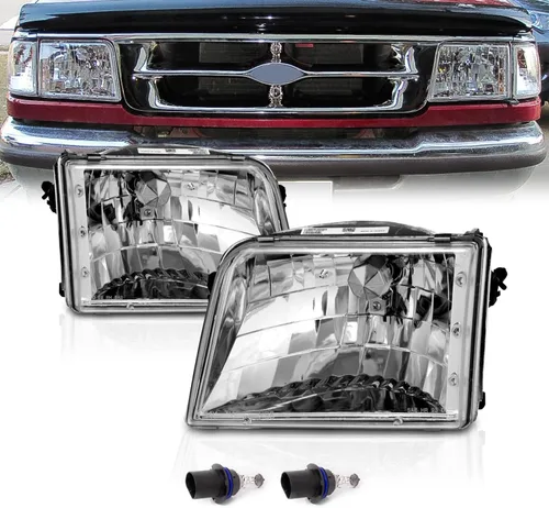 Vista 8 de AmeriLite Faros Halógenos de Repuesto y Conjunto de Esquina Para Camioneta Ford Ranger 93-97 - Lado del Pasajero y del Conductor, Conjunto de Luces