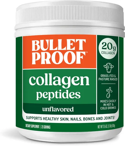 Vista 13 de Bulletproof Polvo de Péptidos de Colágeno Chocolate con Aceite MCT, 14.3 Onzas, Proteína de Colágeno Alimentado con Pasto para la Piel, Soporte