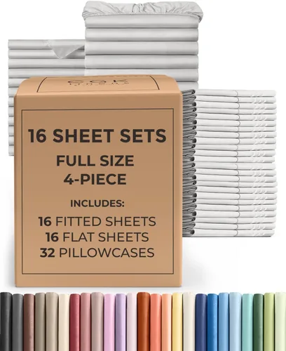 Vista 265 de Pack of 2, Twin Size 3 Piece Sheet Set - Breathable & Cooling - White