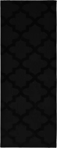Vista 52 de Alfombra de Área Garland Rug Quatro Negra de 3' x 5' con Diseño de Enrejado Cut-Loop - Suave, Cómoda, Elegante y Económica en un Hermoso Color Negro