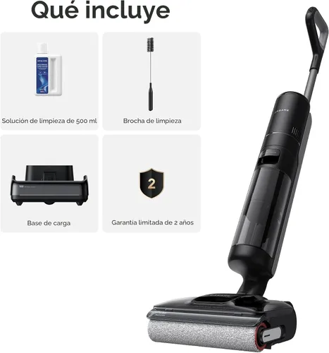 Vista 9 de DREAME H12 Pro Gen2 - Trapeador al vacío, aspiradora húmeda y seca de 0 enredos, aspiradora inalámbrica todo en uno para suelos duros, máquina