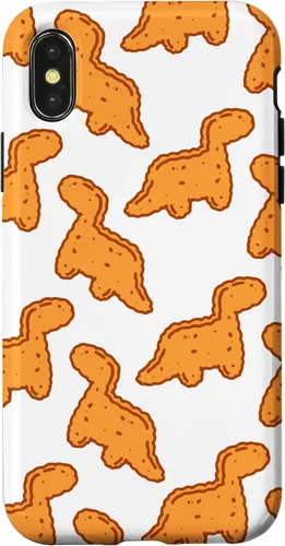Vista 5 de Cute Dino T-Rex Chicken Nugget Funny Tyrannosaurus Case para iPhone 17
