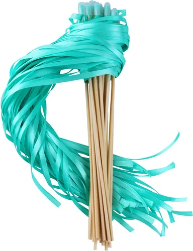 Vista 12 de Varitas de cinta para recuerdos de fiesta de boda (Aqua-30PCS)