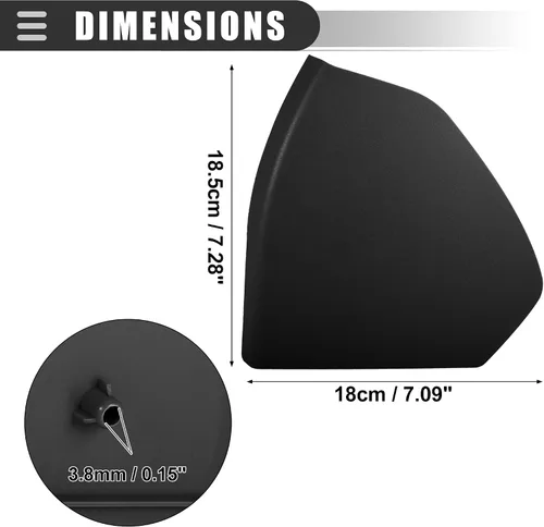 Vista 3 de Motoforti Panel de ajuste de la cubierta superior de la puerta delantera derecha, para Mercedes-Benz E320 2003-2009, PC ABS, 2117270248, negro