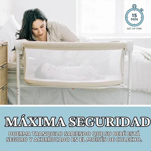 Vista 5 de Baby Delight Beside Me Wink Moisés Cama de noche Ajuste de altura de 7 posiciones Avena orgánica
