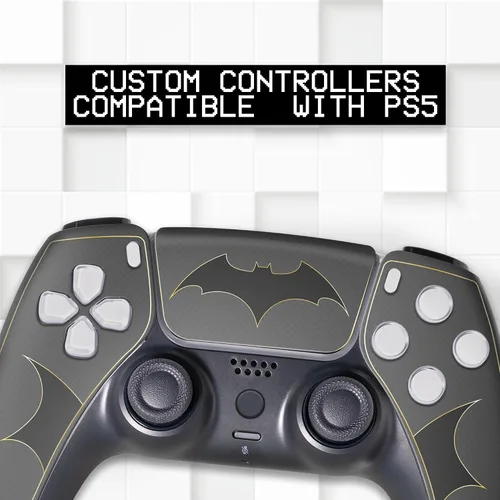 Vista 2 de Battman Custom PS-5 Controller Wireless compatible with Play-Station 5 Console by BCB Controllers Proudly Customized in USA with Permanent