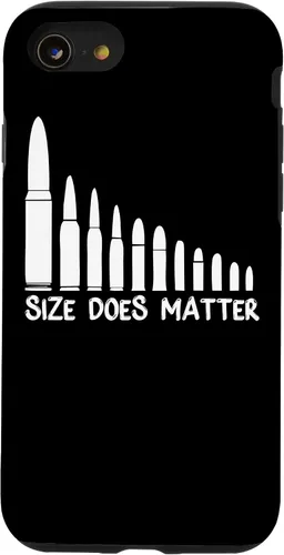 Vista 13 de iPhone 15 Size Does Matter Funny Gun Munición Bullet Size Matters Case