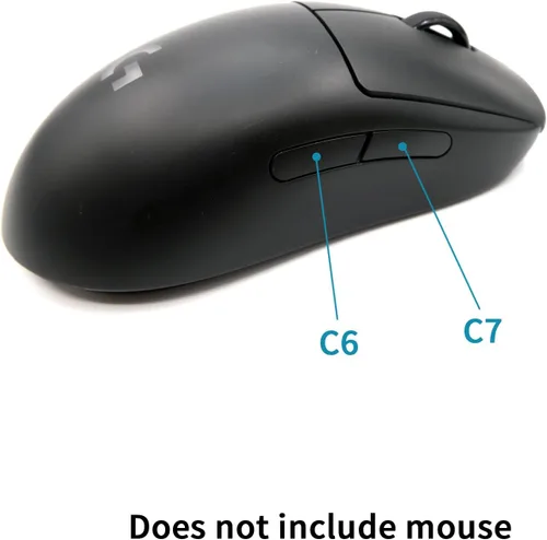 Vista 4 de Nueva cubierta lateral para llave lateral (G4 G5 C6 C7) con patas de ratón de repuesto para mouse Logitech G Pro Wireless Gaming Mouse