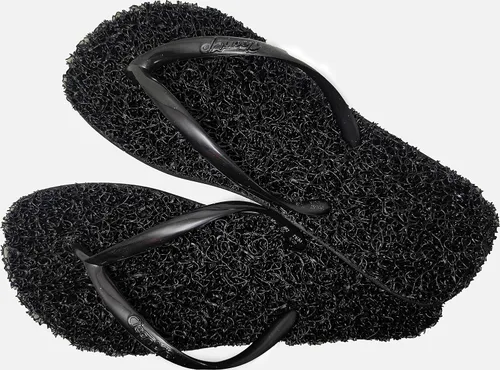 Vista 9 de CLEANUP Chanclas Flat Essence Black Exfoliante, masajista y relajante Sandalias de tanga cómodas y ligeras Fibras 100% veganas reciclables