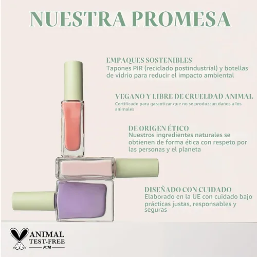 Vista 6 de Esmalte de uñas transpirable de alta calidad de larga duración (coral tostado) - Vegano y libre de toxinas Burnt Coral