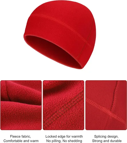 Vista 5 de 4 gorras de calavera para hombre, gorro de forro polar suave, grueso, resistente al viento, para exteriores, para mujer