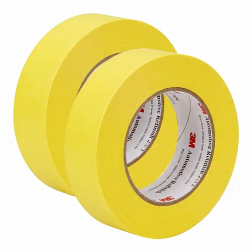 Vista 15 de 3M 6654 Cinta adhesiva amarilla de 36 mm x 55 m 06654 Cinta adhesiva para el acabado de automóviles-36 mm