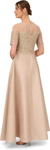 Vista 2 de Adrianna Papell Vestido de tafetán con cuentas para mujer
