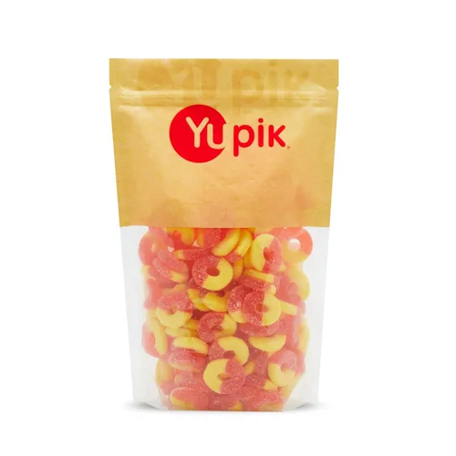 Vista 12 de Yupik Caramelos de cereza agria, 2.2 lb (35.2 oz), paquete de 6, bolas con sabor a cereza, dulces y ácidos, gomitas rojas masticables, dulces