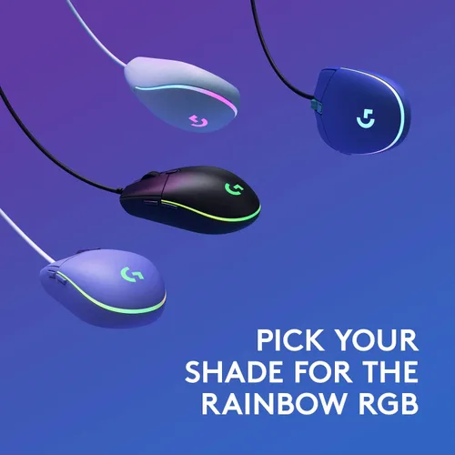 Vista 7 de Logitech G203 RGB - Mouse cableado para videojuegos