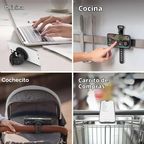 Vista 6 de Bone Soporte magnético para teléfono de gimnasio, soporte MagSafe
