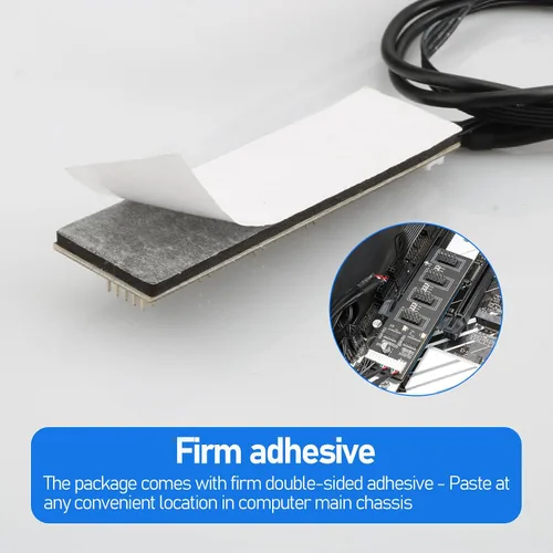 Vista 5 de Divisor de cabecera USB de 9 pines con cable de alimentación SATA, cable divisor USB 2.0 de 9 pines, USB macho 1 a 4 hembra, conector de extensión
